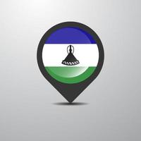 Lesotho-Kartenstift vektor