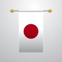 japan hängande flagga vektor