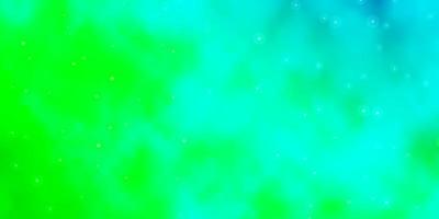 blaues und grünes Muster mit abstrakten Sternen vektor