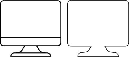 Computeranzeige isoliert auf weißem Hintergrundbildschirm Computermonitor-Vektorillustration vektor