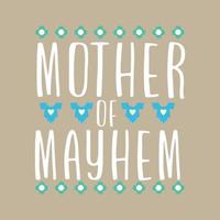 Mutterschaft Muttertagskarte, T-Shirt-Design, Mutterleben, Mutterschaftsplakat. lustiger handgezeichneter kalligraphietext vektor