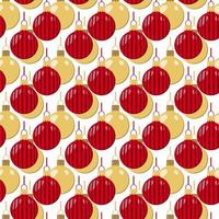 mönster av röd randig och guld jul färgad ballonger med band för festlig förpackning vektor