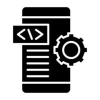 app utveckling ikon stil vektor