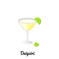 Daiquiri-Cocktail im Cartoon-Stil. vektor