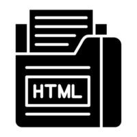 HTML-fil ikon stil vektor