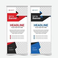 Roll-up-Banner für Unternehmen, Roll-up-Banner-Template-Design für Unternehmen vektor