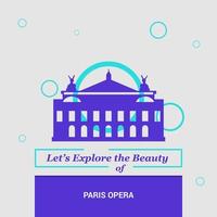 Lassen Sie uns die Schönheit der Pariser Oper, Frankreichs nationaler Wahrzeichen, erkunden vektor