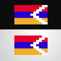 Flaggen-Banner-Design der Republik Berg-Karabach vektor