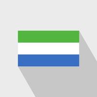 sierra leone flagge langer schatten design vektor