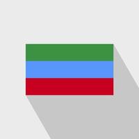 langer Schattendesignvektor der Dagestan-Flagge vektor