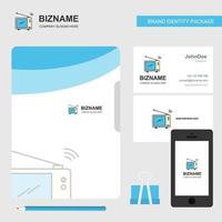 TV-Business-Logo-Datei-Cover-Visitenkarte und mobile App-Design-Vektor-Illustration vektor