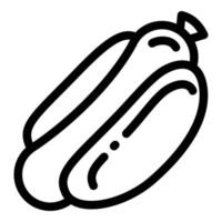 Wurst-Hot-Dog-Symbol, Umrissstil vektor