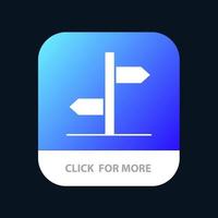 Richtung Logistiktafel Zeichen mobile App-Schaltfläche Android- und iOS-Glyph-Version vektor