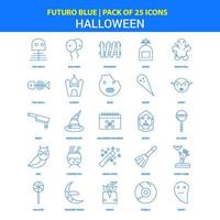 Halloween-Icons Futuro Blau 25 Icon Pack vektor