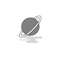 planet webb ikon platt linje fylld grå ikon vektor