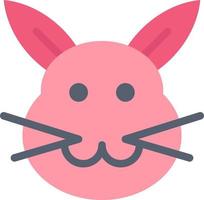 Hase Hase Ostern Kaninchen flache Farbe Symbol Vektor Symbol Banner Vorlage