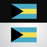 Bahamas-Flaggen-Banner-Design vektor