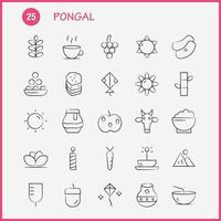 pongal handgezeichnetes Icon-Pack für Designer und Entwickler Ikonen der Blume Kräuterlilie Lotus Spa Bambus Beauty Spa Vektor