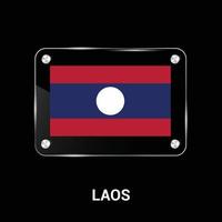 laos flaggor design vektor