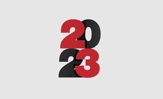 logotyp 2023 Lycklig ny år modern design grafisk element, vektor illustration mall