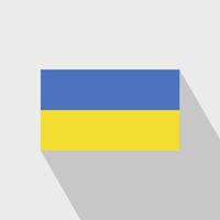 ukraine flagge langer schatten design vektor