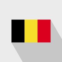 Belgien-Flagge langer Schatten-Designvektor vektor