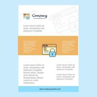 mall layout för skyddade hemsida comany profil årlig Rapportera presentationer folder broschyr vektor bakgrund