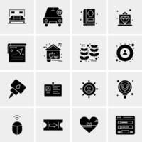 16 universelle Business-Icons Vektor kreative Icon-Illustration zur Verwendung in Web- und Mobilprojekten