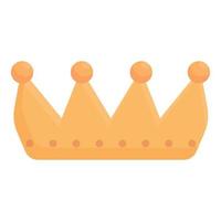 fest krona ikon tecknad serie vektor. guld prinsessa vektor