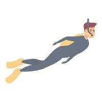 Tauchschwimmer Symbol Cartoon Vektor. Meerestaucher vektor