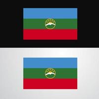 karachay chekessia flagga baner design vektor