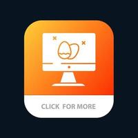 Bildschirm-Ei-Ostern-App-Schaltfläche Android- und iOS-Glyph-Version