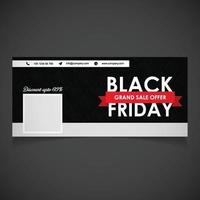 svart fredag försäljning kort design vektor