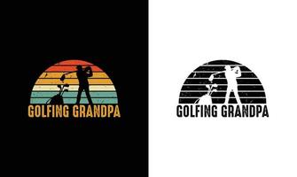 Golf-Zitat-T-Shirt-Design, Typografie vektor