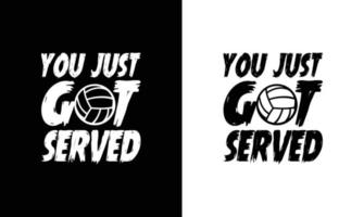 Volleyball-Zitat-T-Shirt-Design, Typografie vektor