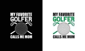 Golf-Zitat-T-Shirt-Design, Typografie vektor