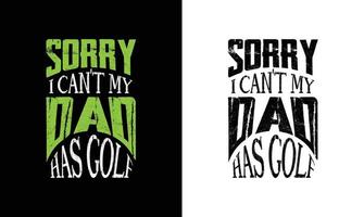 Golf-Zitat-T-Shirt-Design, Typografie vektor