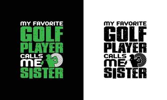 Golf-Zitat-T-Shirt-Design, Typografie vektor