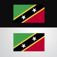 st kitts und nevis flaggenbanner design vektor