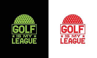 Golf-Zitat-T-Shirt-Design, Typografie vektor