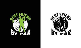 Golf-Zitat-T-Shirt-Design, Typografie vektor