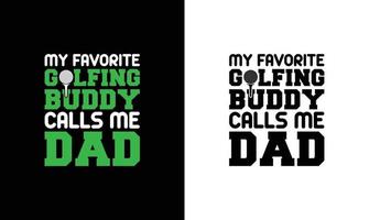 Golf-Zitat-T-Shirt-Design, Typografie vektor