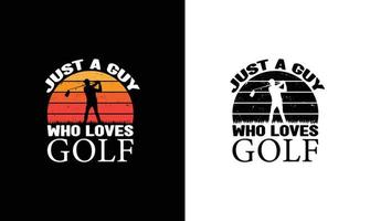 Golf-Zitat-T-Shirt-Design, Typografie vektor