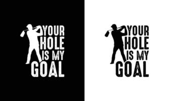 Golf-Zitat-T-Shirt-Design, Typografie vektor