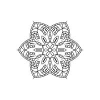 Malbuch-Design-Konzept florale Mandala-Ornament vektor