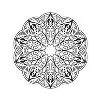 Mandala-Hintergrund Schwarz-Weiß-Design-Konzept vektor