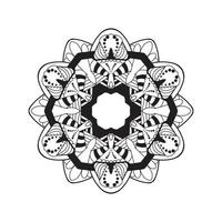 Malbuch-Design-Konzept florale Mandala-Ornament vektor