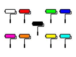 Farbroller-Grafikdesign mit mehreren Farben, geeignet als Symbol oder Designergänzung vektor