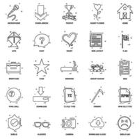 25 Business-Konzept-Mix-Linie-Icon-Set vektor