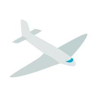 Passagierflugzeug-Symbol, isometrischer 3D-Stil vektor